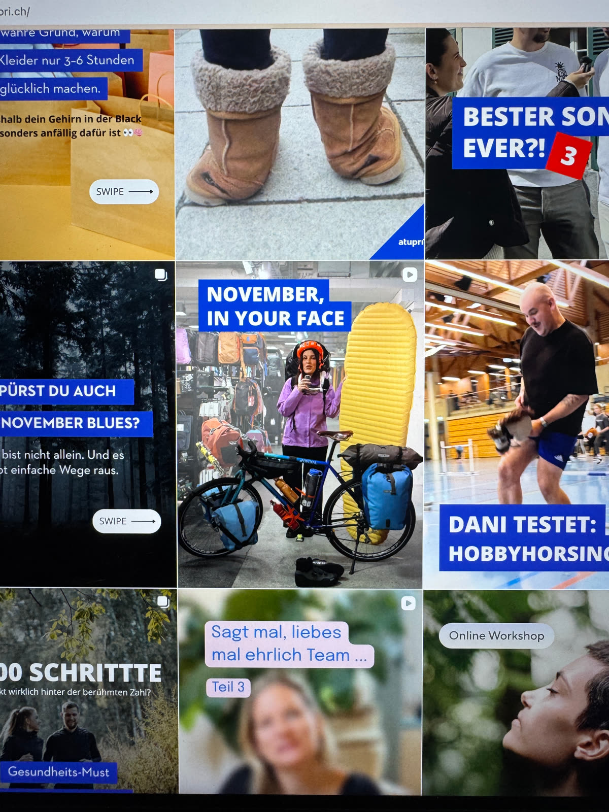 Social Content Systeme · Atupri-Format-Grid