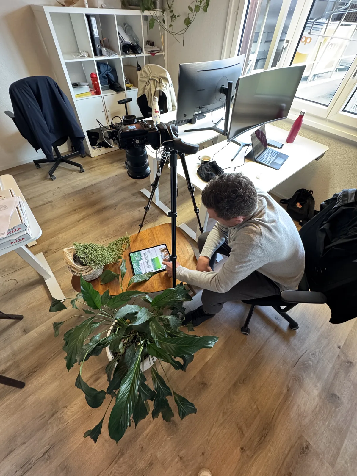 Kamera-Setup beim Aufbau eines Content Days