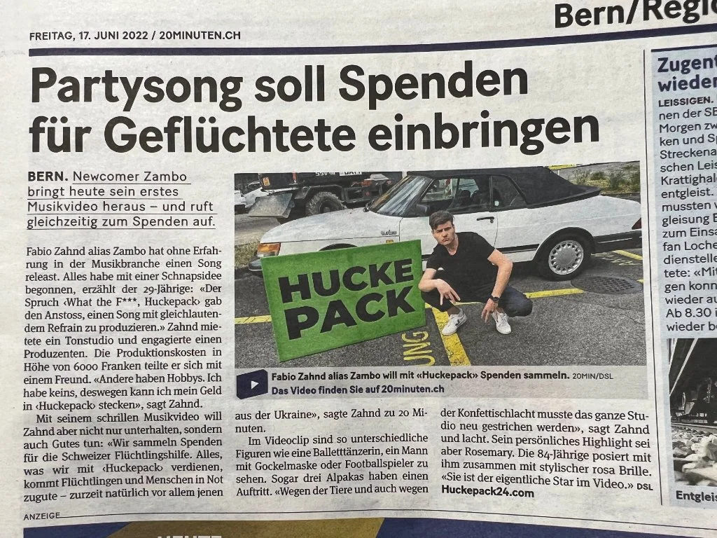 20 Minuten, Berner Partysong soll Spenden für Geflüchtete einbringen